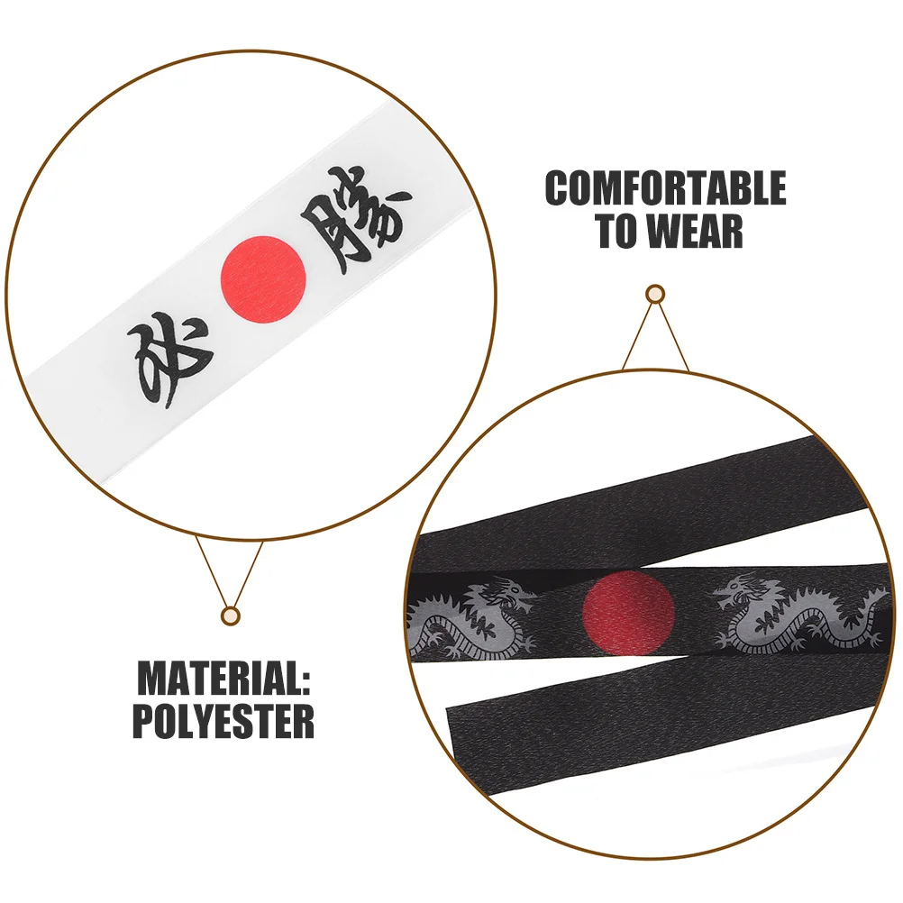 Bandeau de karaté Ninja pour enfants, couvre-chef réglable de samouraï pour fêtes d'entraînement, accessoire de cuisine de Chef de rôle 4 pièces