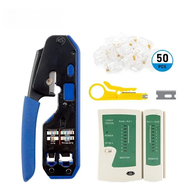 Class VI Network Cable Clamp Set Network Clamp 8P6P Network Cable Crimping Crystal Head Crimping Pliers