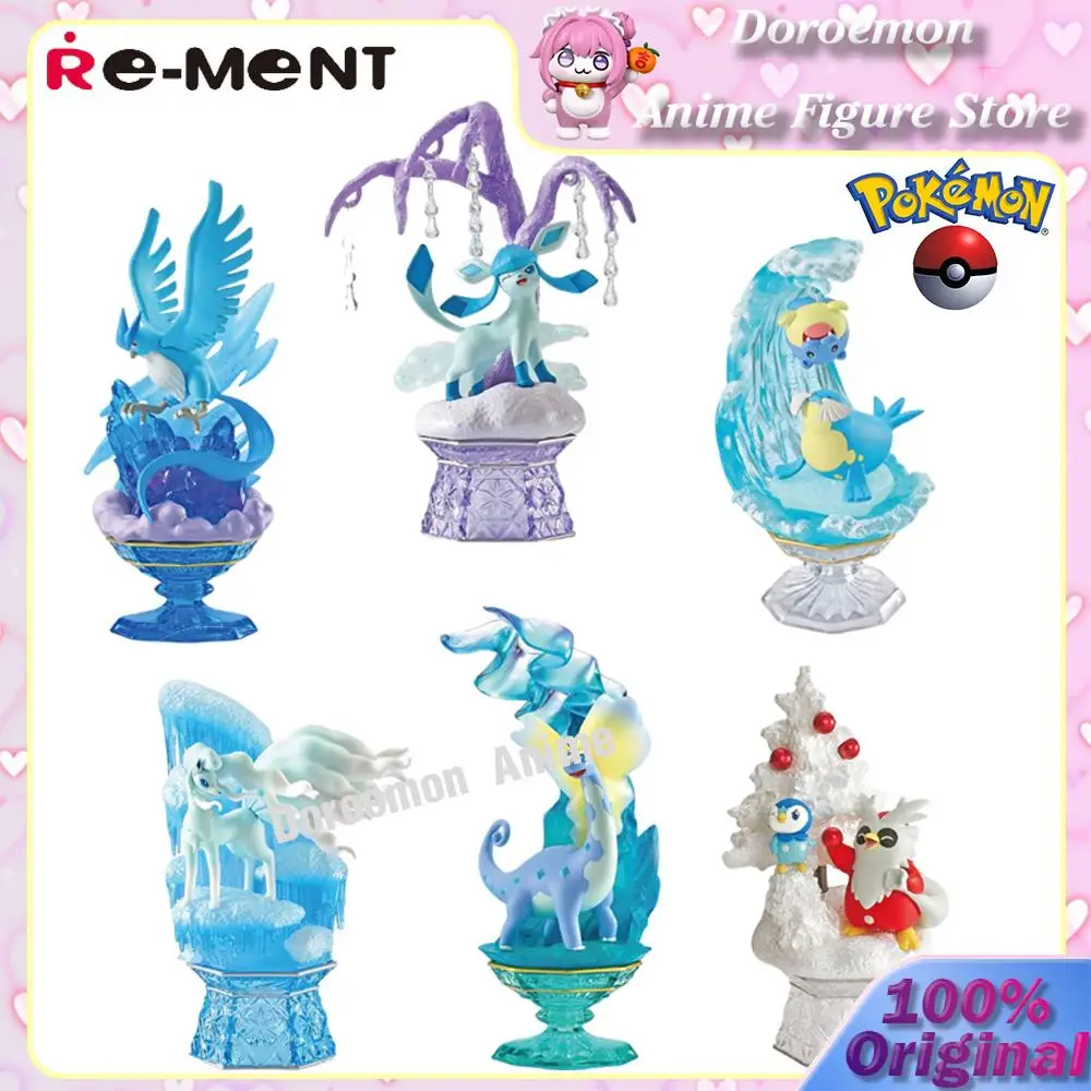 Preorden Original Re-Ment Pokemon: polvo de diamante, juego completo de mesa coleccionable, juguetes de dulces de Anime, figuras de modelos coleccionables, regalos