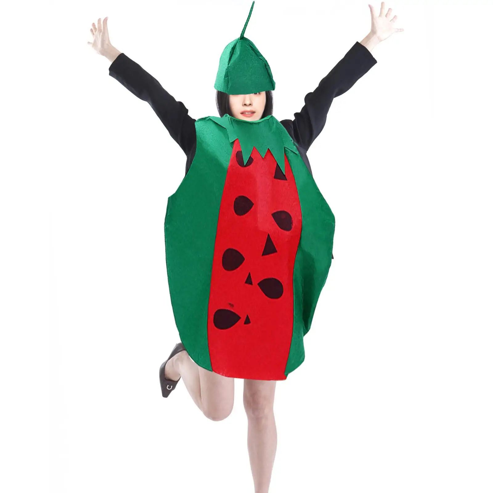 ชุดแฟนซีผลไม้การ์ตูน ชุดเล่นบทบาทสมมติ ผ้าไม่ทอ น้ำหนักเบา สำหรับงานปาร์ตี้สวมหน้ากากในวันหยุด