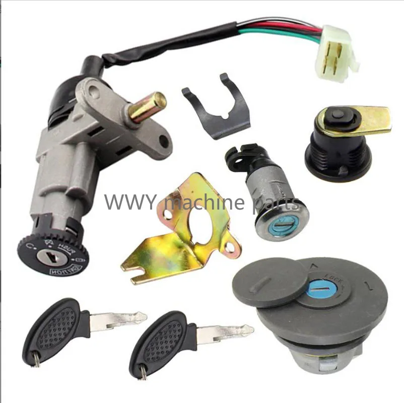 Ignition Switch Lock Key Set for Scooter B08 B09 Motorcycle Full Car Lock Fit For GY6 50 125 Fuel Tank Cover Lock