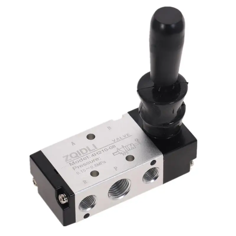 4H210-08 5/2 Way Hand Lever Operated Control Pneumatic Manual Valve w Muffler and Quick Fitting Select image 5