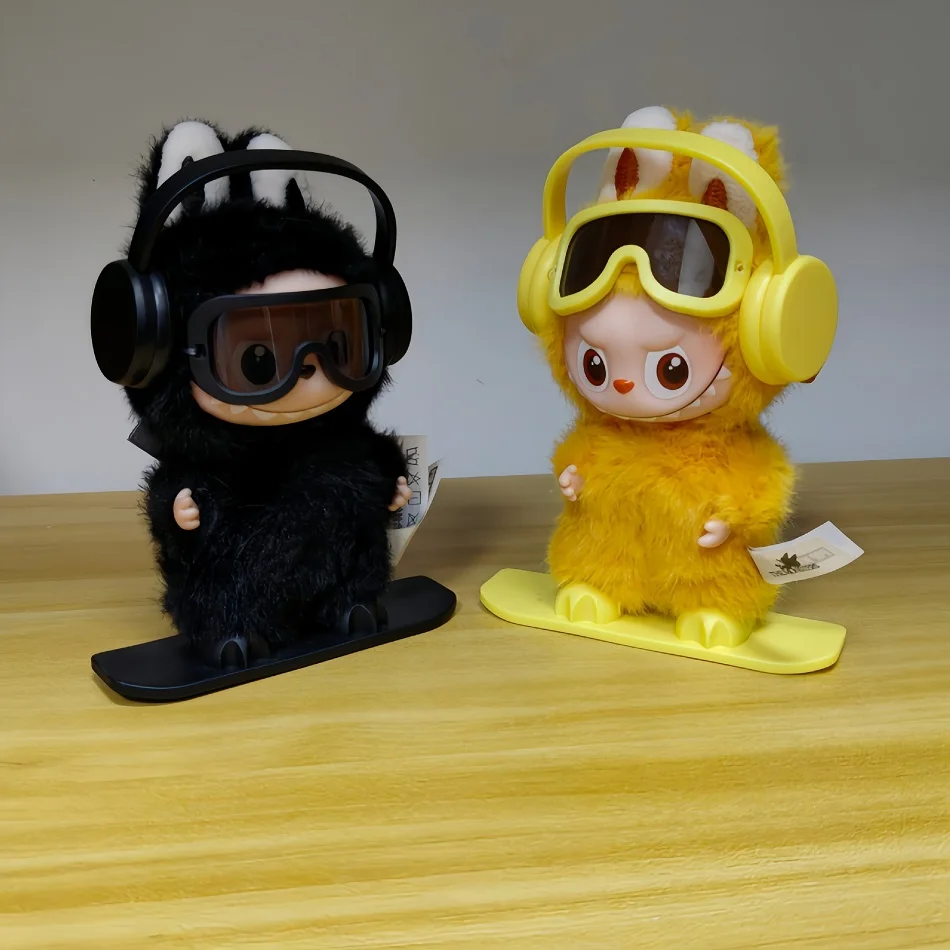 Labubu 4.0 Mini Series Outfit Change für 10 cm Labubu Vinyl Plüsch Anhänger Kopfhörer Brille Snowboard Sport Set Zubehör Geschenk