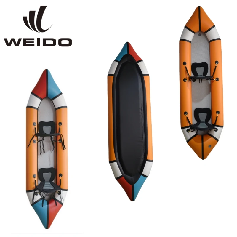 Kayak Fishing Inflatable Boat Paddling Whitewater Water Sports Drop Stitch Pvc Packraft Inflatable Boat With Boat Accessories