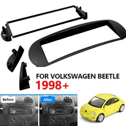 Single Din Facia for Volkswagen VW New Beetle 1998-2010 Radio DVD Stereo CD Panel Dash Kit Trim Fascia Face Plate Frame