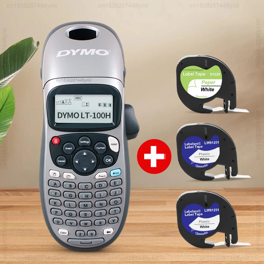 Dymo Label Maker LT100H LT-100H Przenośna drukarka etykiet, ręczna maszyna do etykietowania, drukarka naklejek samoprzylepnych z taśmą LT