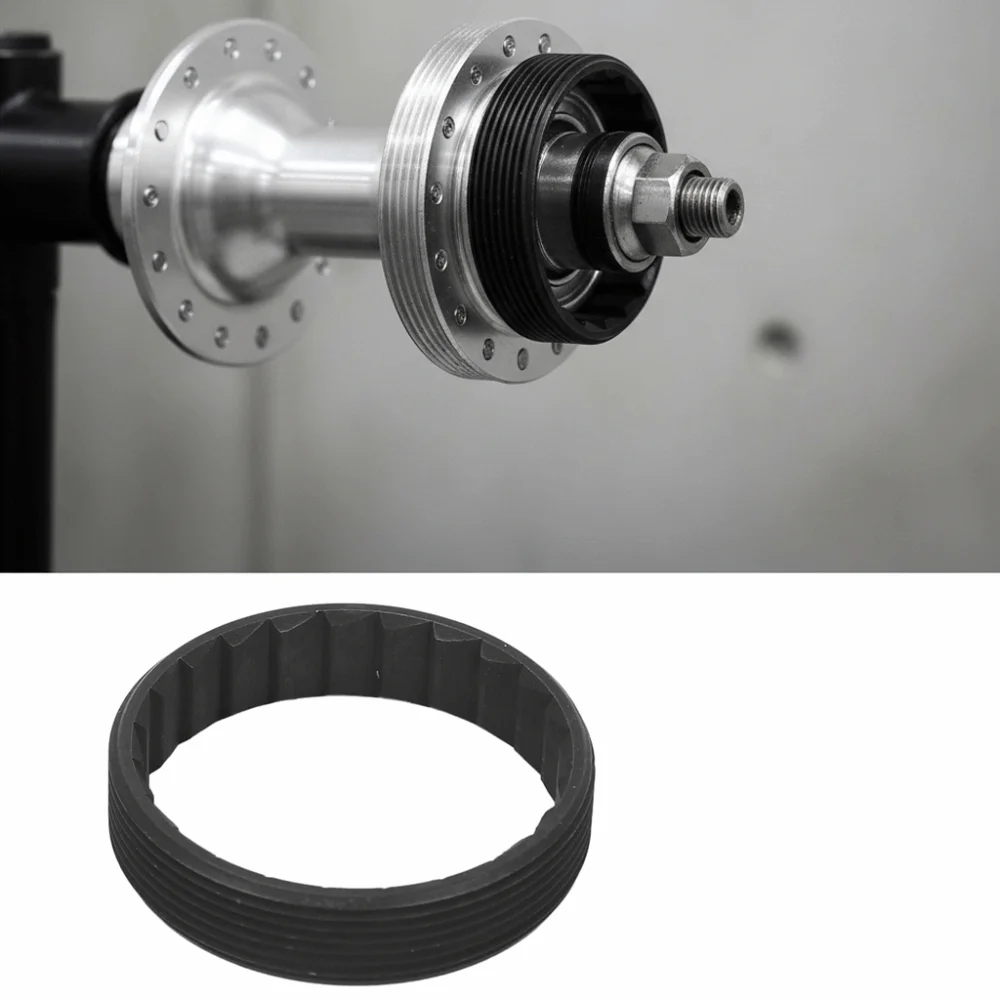 24T Wheel Hub Thread Ring Cr Molybdenum Steel Ratchet Hub Ring for D*T-Swiss 3-pawl hubs and hubs with 24-tooth hub base rings.