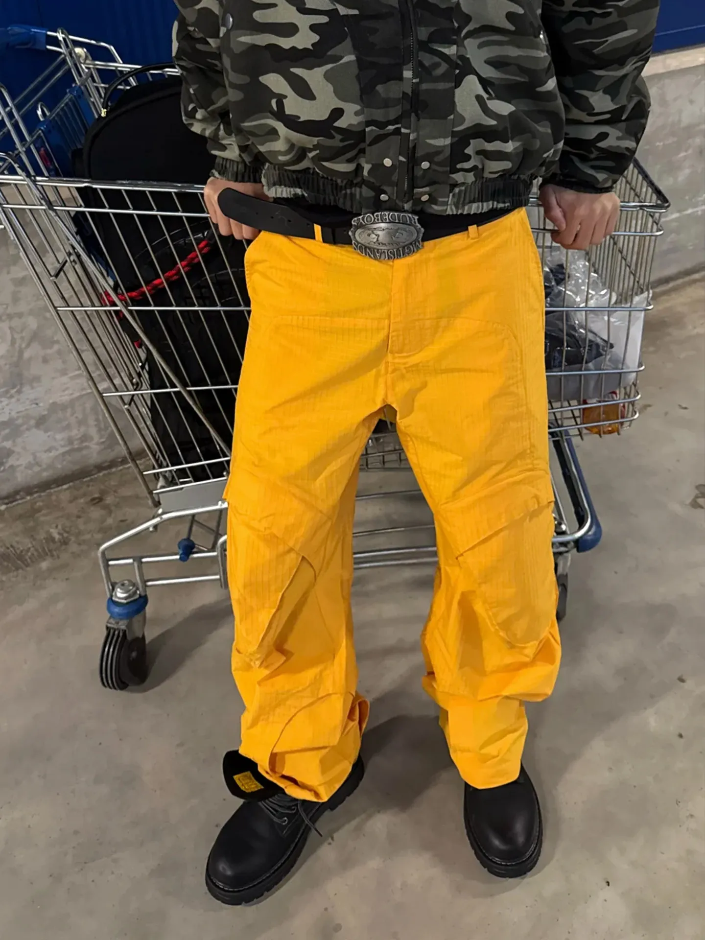 

American Retro 3D Tailored Work Pants Loose Casual Loose Street Sle Men's Women's Cleanfit High Street Loose Couple Dopa...