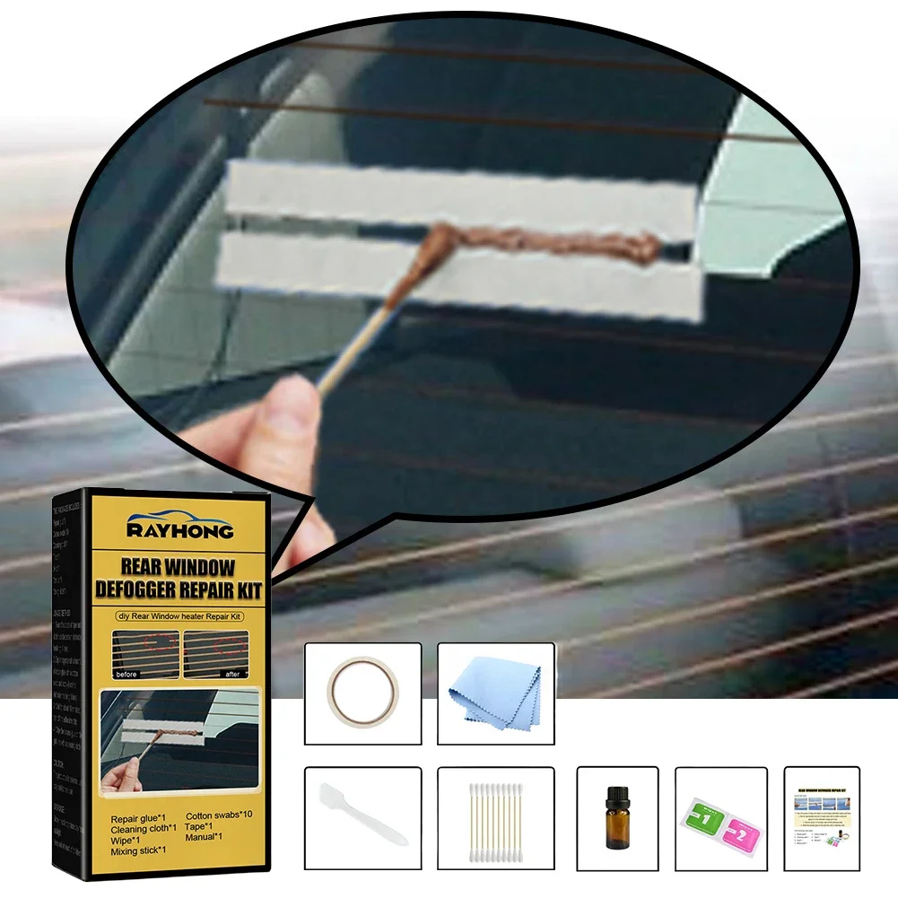 DIY Quick Repair Grid Defroster Kit DIY Quick Repair Scratched Broken Defroster Fix Heater Glass Lines Defroster Grid