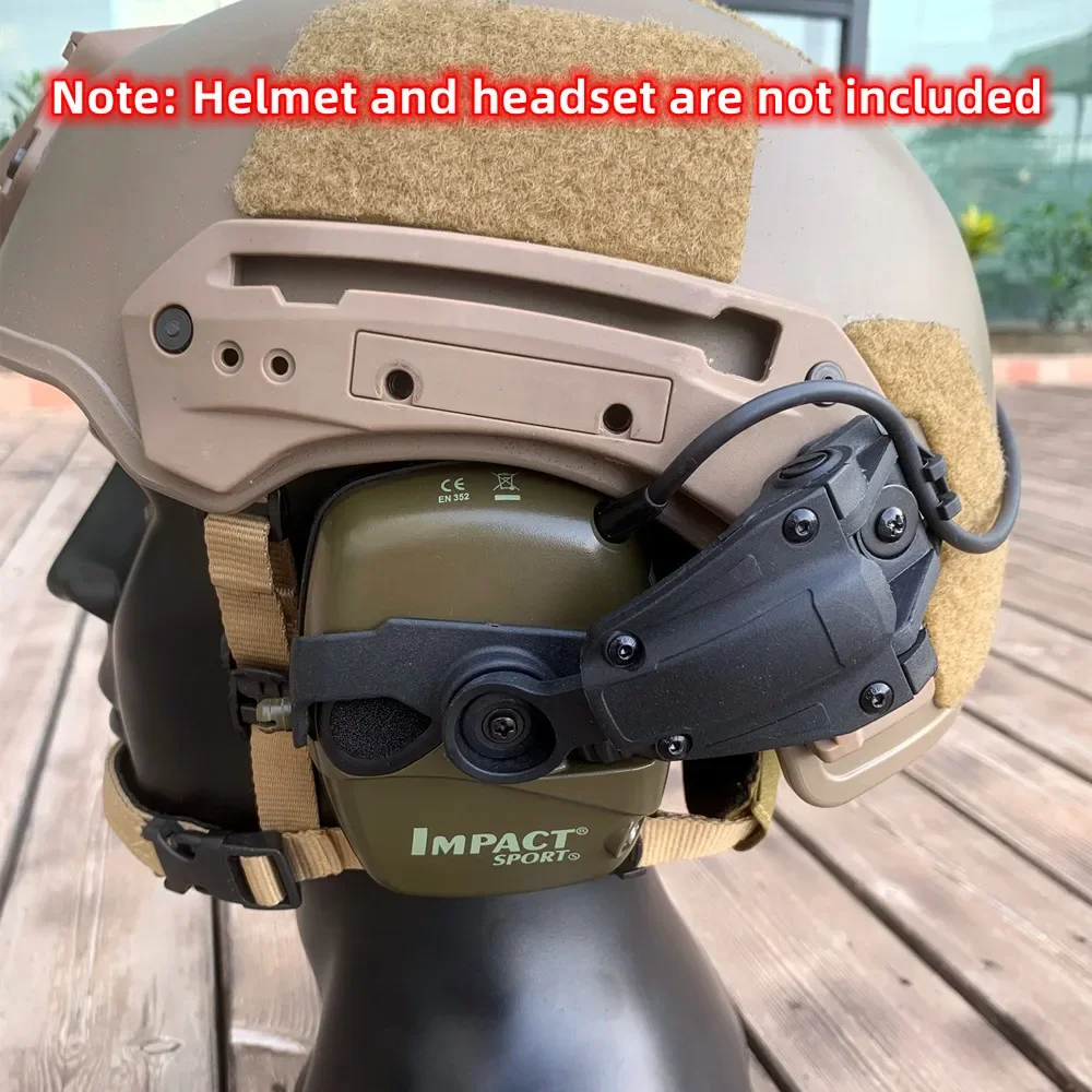 Tactical Helmet ARC/Wendy Rail Mount Adapter Compatible with Howard Leight for Tactica Hearing Protection Honeywell Impact Sport