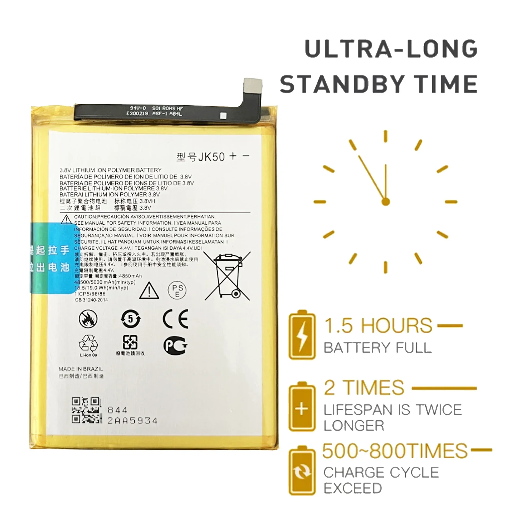 2024 new JK50 Battery For Motorola MOTO G7 Power XT1955 XT1942-1 Z3 XT1941P30 P30 Note high Capacity Phone Batteries Bateria