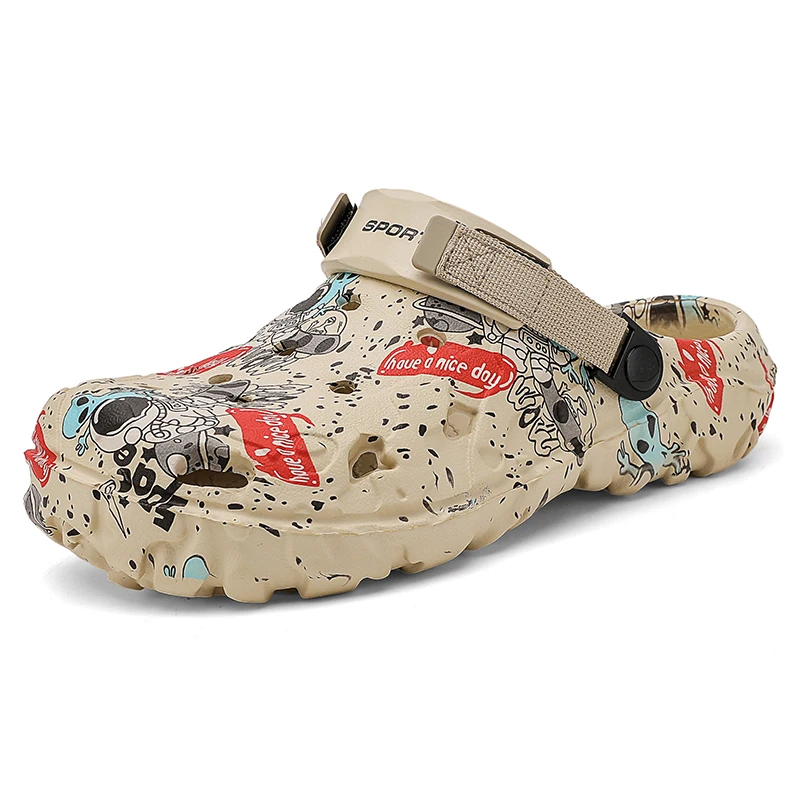 Summer Men's Clogs Rubber Sandals Man Home Garden Shoes Beach Slippers Men Big Size 48 49 50 51 Comfort Soft Bottom Lightweight image 6