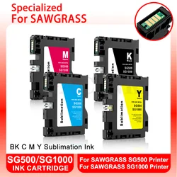 1 Set Voor SAWGRASS SG500 SG1000 Geen Serienummer Compatibel Inktcartridge Met Chip Sublimatie Inkt