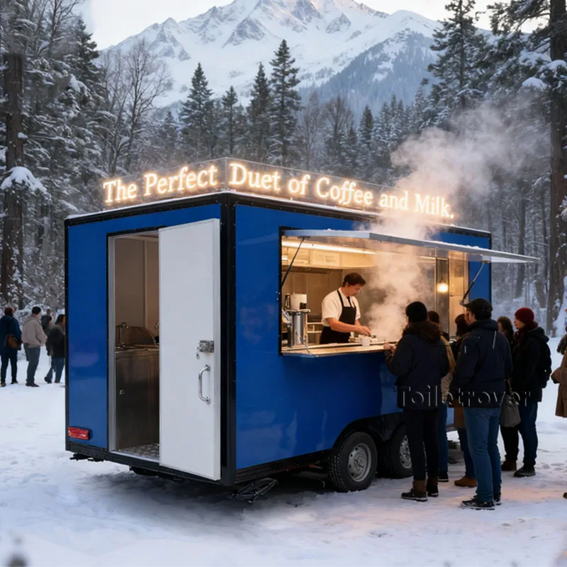 Matcha-Straßenfutterwagen für den Außenbereich, mobile Schiebewagen, Eis, Waffel, Krepp, Dessert, Pfannkuchen, Donut, Lebensmittel, LKWs und Lebensmittelanhänger