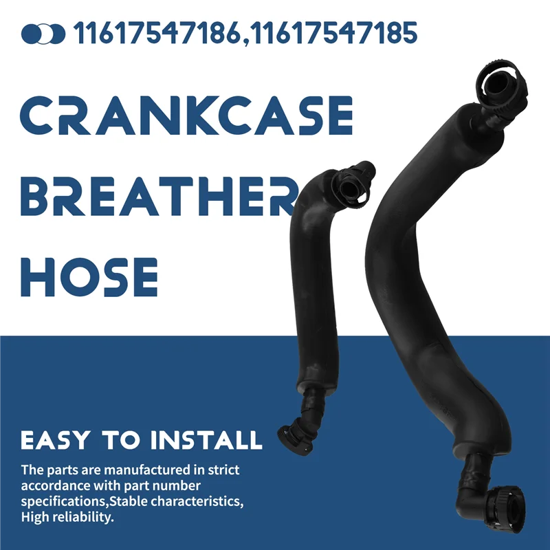 

2X L+R Crankcase Breather Hose For BMW E60 545I E63 E64 645Ci E66 735Li 745Li X5 11617547185 11617547186