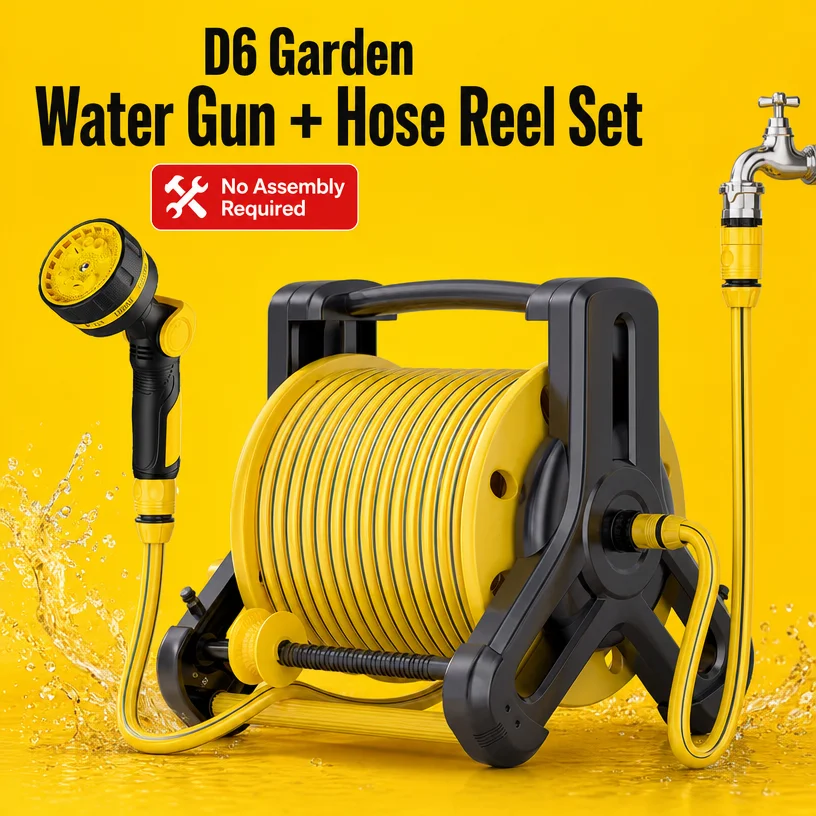 DIVEDEER 10M~30M Household water hose cart Hose for watering flowers Car wash high pressure water gun Garden watering hose rack