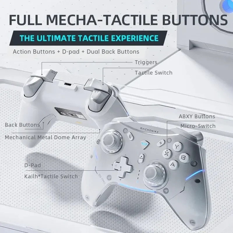 Gamepad Controller di gioco wireless Machenike G5 Pro Elite Hall Trigger Joystick Mecha-Pulsanti tattili per Switch PC Android IOS