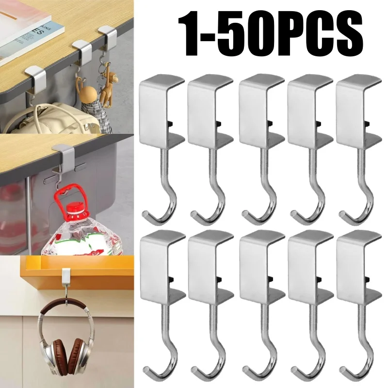 Gancho Extra Grosso para Mochila de Estudante, Sem Adesivo, Montagem Ajustável para Mesa, Dormitório, Sala de Aula, Escritório, Gancho Durável e que Economiza Espaço