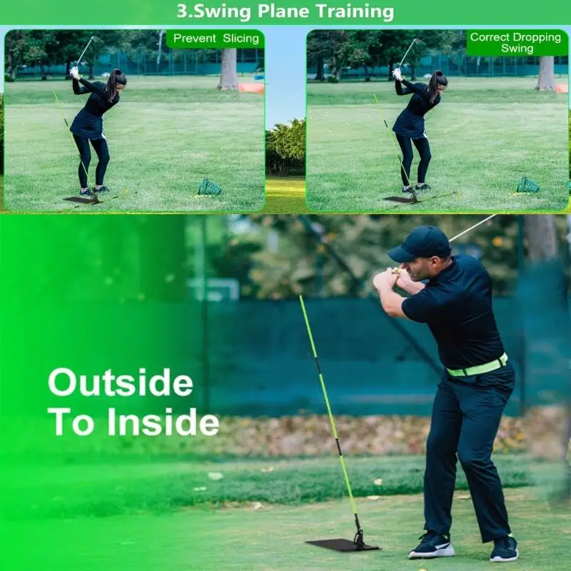

U2JB Golf Swing Trainer Alignment Golf Swing Guide Tool For Accurate Shots With Steel And Fiberglass Construction