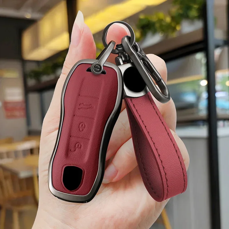 

Zinc Alloy For Porsche Panamera Macan 718 Taycan 911 Cayman Boxster 9ya 971 Remote Smart Car Key Case Cover Fob Accessories