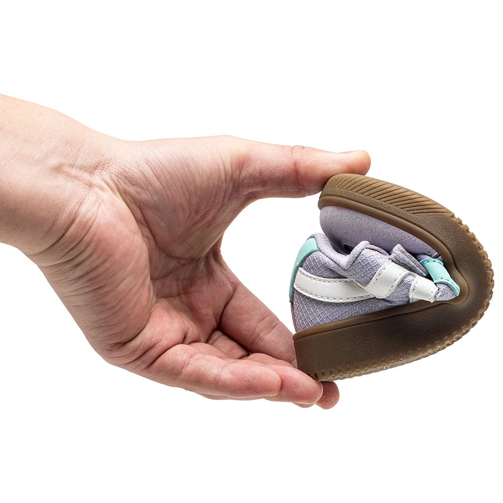 HOBIBEAR Schuhe mit breiter Zehenpartie für kleine Kinder, leichte Turnschuhe mit Klettverschluss, Kunstleder-Mesh-Wanderschuhe für Kleinkinder – Detail 3