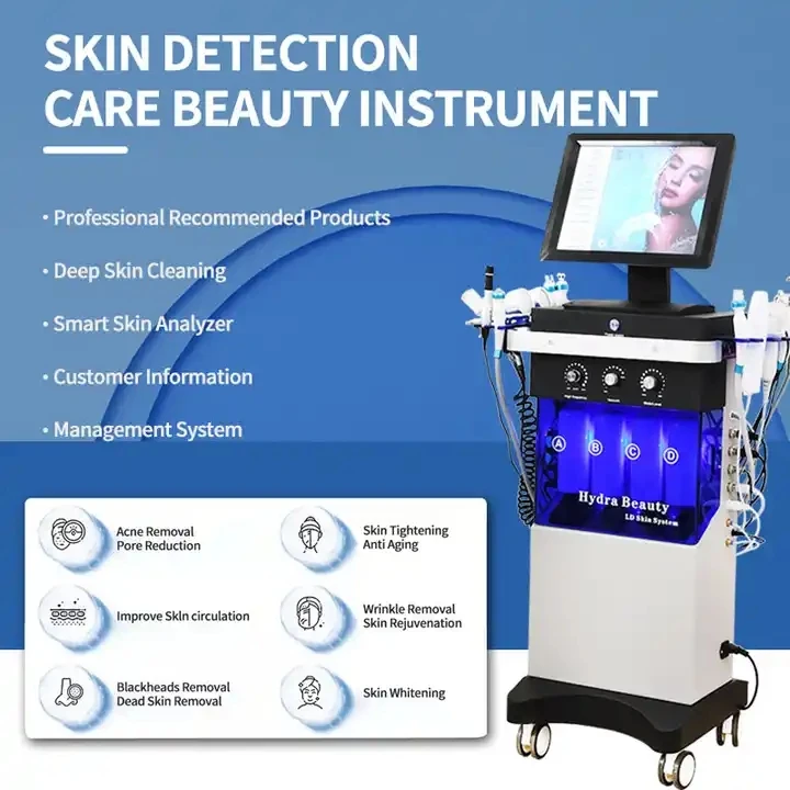 Hottest korean 14in1 hydro microdermbrasion hydra oxigen facial machine