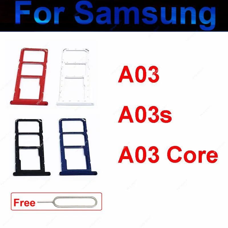 

Держатель лотка для Sim-карты для Samsung A03 A035F /A03s A037F /A03 Core A032F держатель SIM-карты адаптер гнездо ЗАМЕНА Запасные части