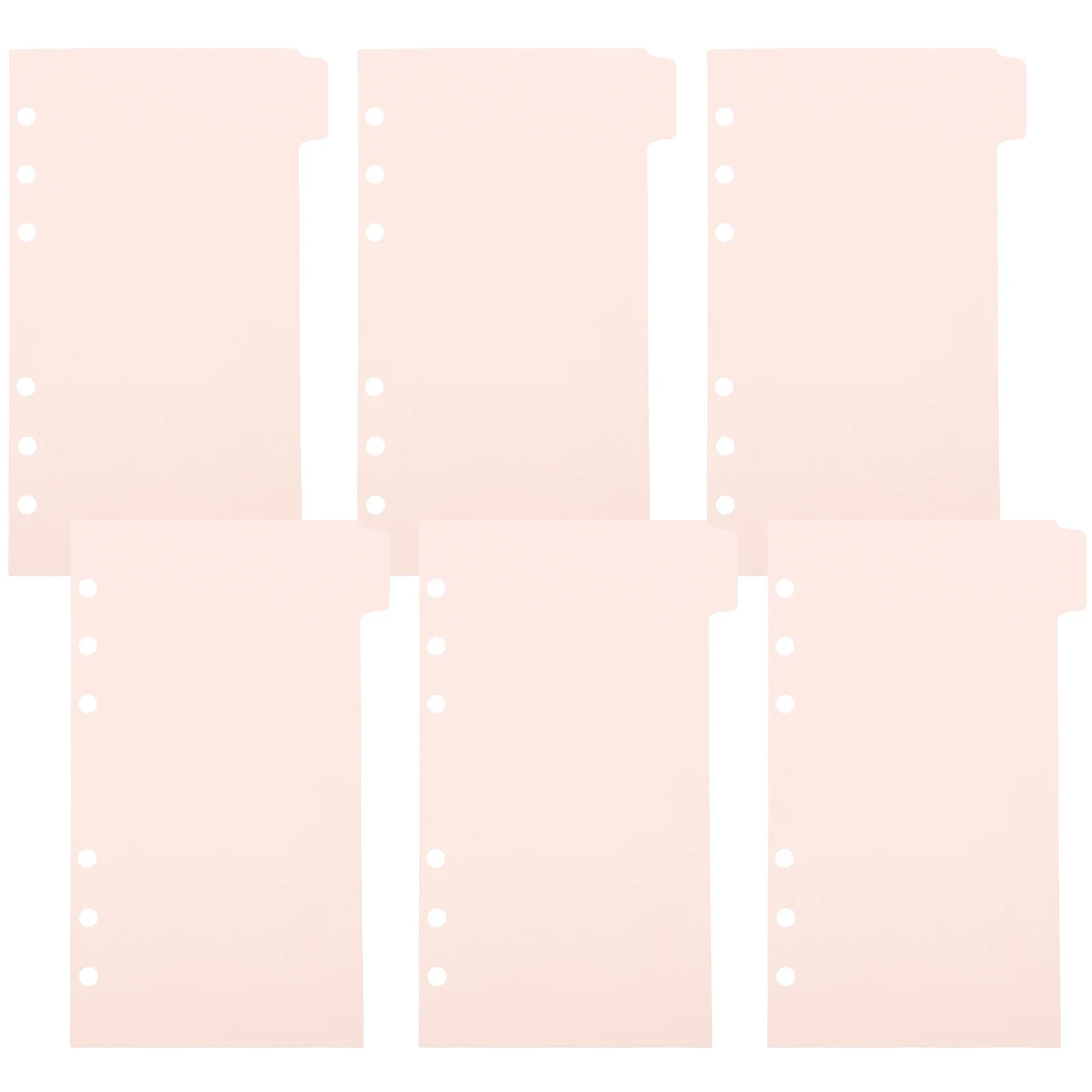 

6Pcs Binder Dividers Plastic Tabs 6-Hole Page Dividers for A6 Journals Notebook Planner Organizer Binder Organizer