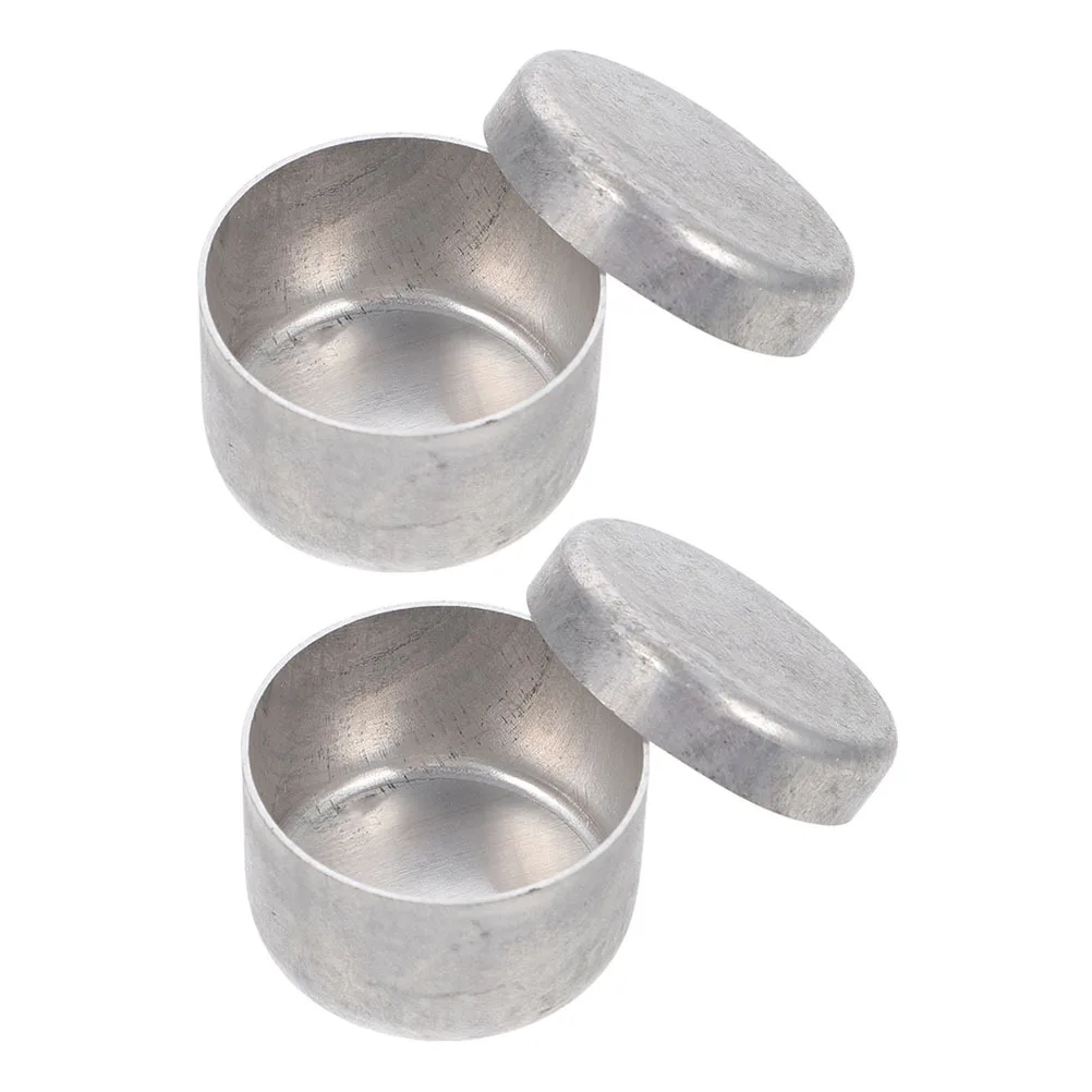 2 قطعة الألومنيوم جولة معدن وزن الجرار التربة تخزين الحاويات مختبر عينة أصحاب التربة وزن أصحاب صندوق مستدير