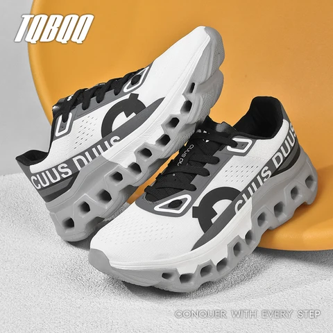 Tênis masculino com amortecimento para corrida, tênis esportivo leve e casual, tênis esportivo antiderrapante para viagens ao ar livre e caminhada