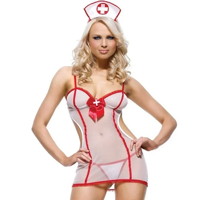 Sexy Nurse Costume Uniform Set for Women, Exotic Costumes Manufacturer Wholesale Cosplay  Kawaii Lingerie  Vestidos  Elbise