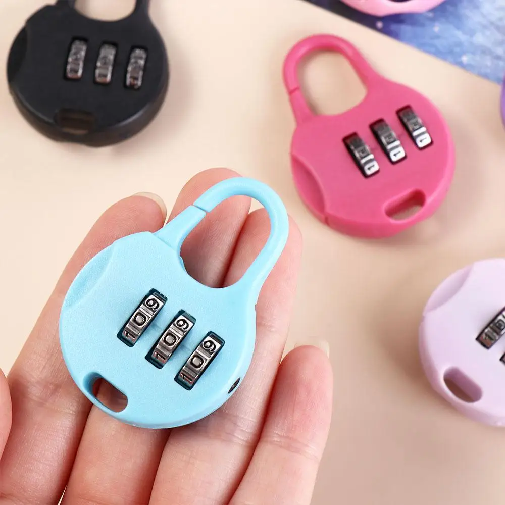 Plastic Password Combination Lock Backpack Padlock Luggage Travel Lock Padlock 3 Digit Gym Drawer Lock Digit Locks Zipper Bag