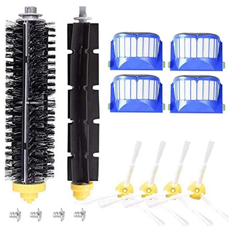 

For Irobot Roomba 600 610 620 630 645 650 655 660 680 500 Series Replacement Kit Filter Side Brush Bristle Flexible