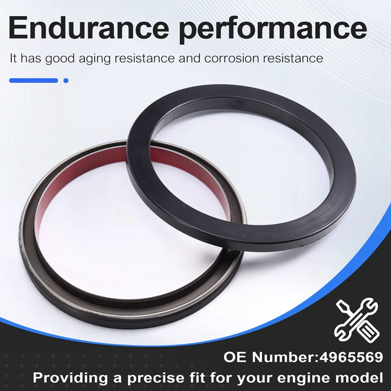 Super Sale 2Pcs for 4965569 is Suitable for Cummins ISX15 QSX15 Engine Accessories Crankshaft Rear Oil Seal 4965569