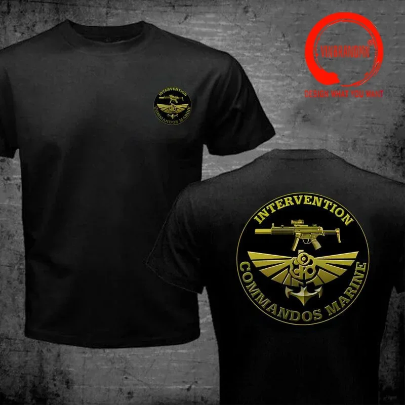 French Marines CTLO Special Forces Counter Terrorist Commandos Marine T Shirt 2 Sides Print Casual Tee Shirt Euro Size T-Shirt