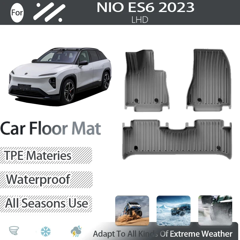 

Car TPE Floor Mat For NIO ES6 EL6 2023 5seat Dirt-resistant Pads Foot Carpet Floor Cover Set Auto Interior Accessories