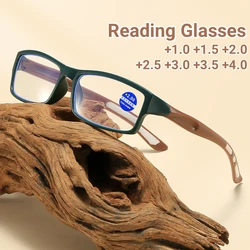 Nuevas gafas de lectura para mujer, gafas deportivas antiluz azul, gafas de moda para hombre con montura pequeña, gafas para presbicia e hipermetropía + 1,0 a + 4,0