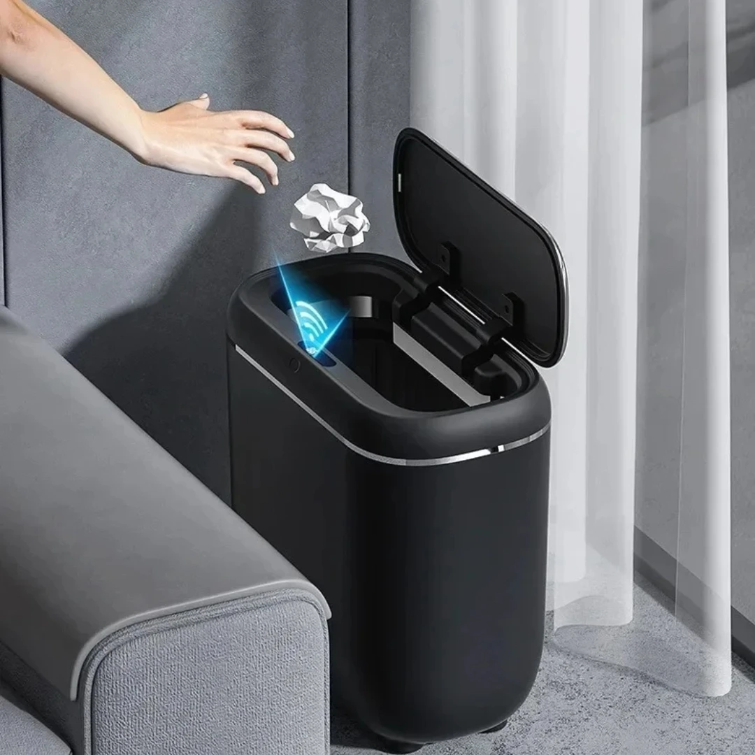 14L Smart Trash Can Automatic Sensor Garbage Box For Bathroom Kitchen Garbage Cube Living Room Recycle Induction Trash Bins