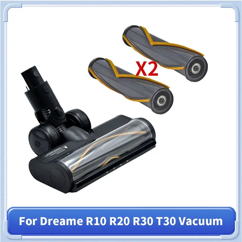 

N18R Floor Brush For Dreame R10 R20 R30 T30 Vacuum Replacement Parts Floor Soft Roller Brush Head With LED Dust Lights