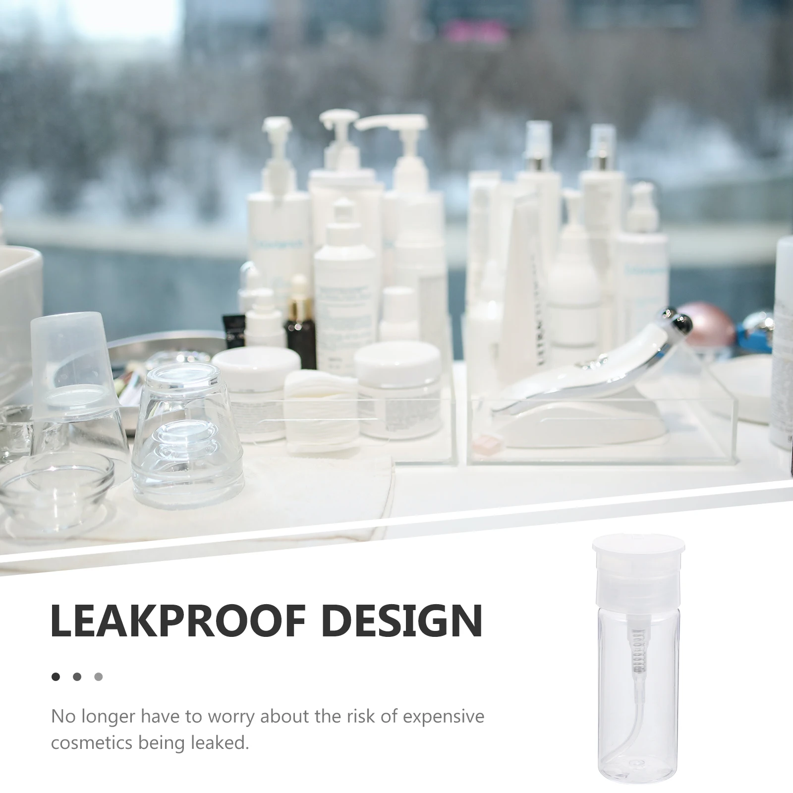 

2 Pcs 100ML Press Dispenser Bottles Leak Proof PETG For Travel Lotion Nail Remover Refillable Storage Sub Containers Liquid