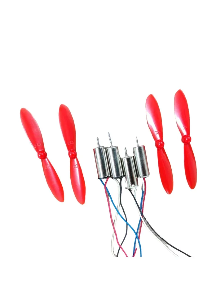 Bricolage 4 x DC 3.7 V 50000 tr/min 716 tasse creuse moteur à grande vitesse sans noyau avec hélice 4x55MM Cw CCW pour bricolage Micro FPV quadrirotor