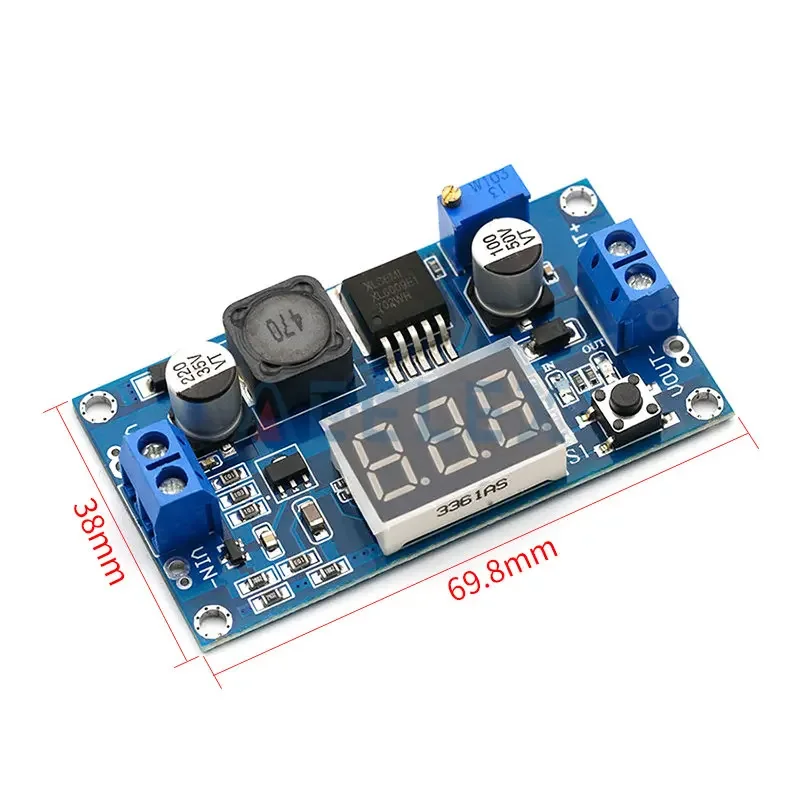 DC-DC Xl6009 Digitale Boost Step Up Voedingsmodule Instelbaar 4.5-32V Naar 5-52V Step-Up Spanningsregelaar Met Led Voltmeter