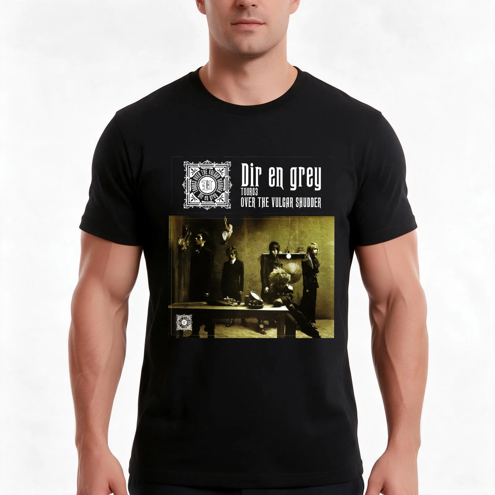 DIR EN GREY VULGAR T-Shirt, Summer Casual Cotton Tee, Oversized Streetwear Tops, Vintage Graphic Print, Loose Fit Short Sleeve