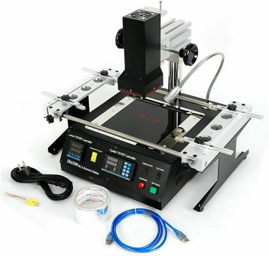 1250W BGA Rework Station Soldering Station Heavy Duty for PCB Board Repair,IR6500 Rework Station Infrared Solder Welder System