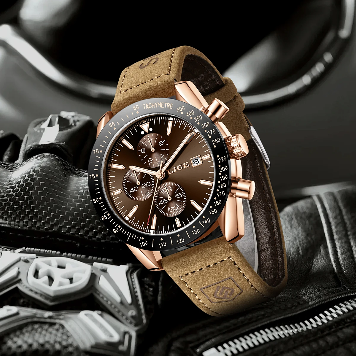 LIGE Watch For Men Top Brand Luxury Fashion Leather Quartz Men Watches Date Business Sports Male Wristwatch Clock Montre Homme