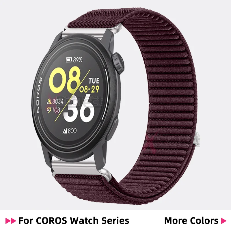 Сменный нейлоновый браслет 22 мм для COROS PACE Pro 3, дышащий браслет для COROS APEX 46 мм 2 Pro, волнистая петля, мужской и женский ремешок