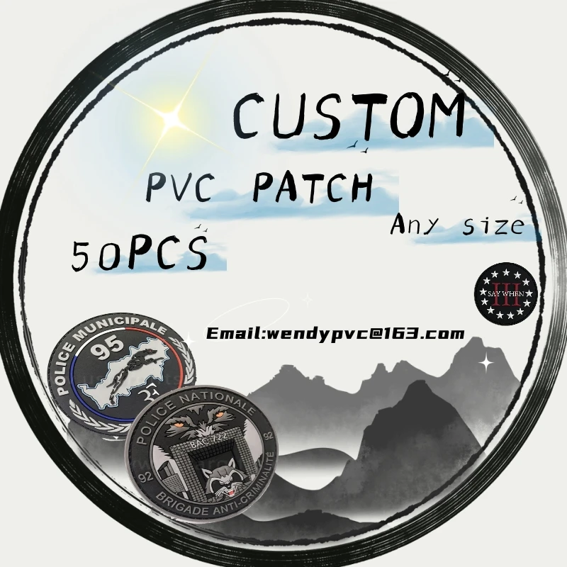 

MOQ 150 Pvc Rubber Patches For Backpacks Hats And Handbags Hook-And-Loop Allowances Customize Your Own