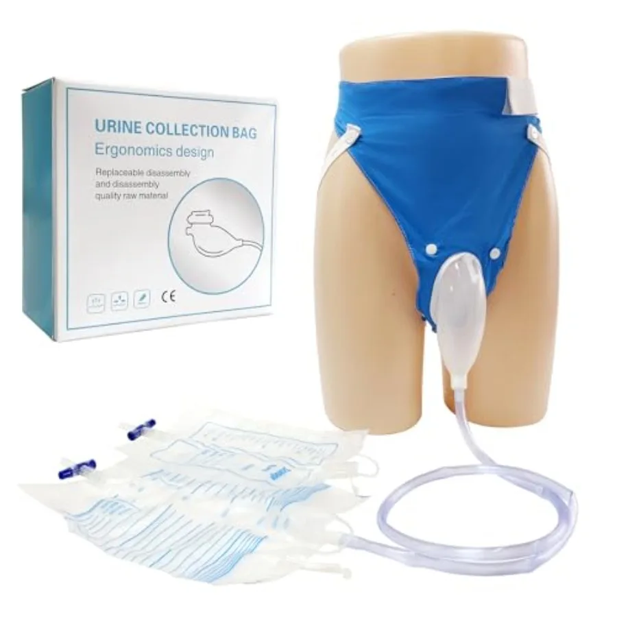 

Wearable Urine Collection Bag External Catheter for Women, Reusable Portable Silicone Urinal with 1000ml and 2000ml Urine Cathe