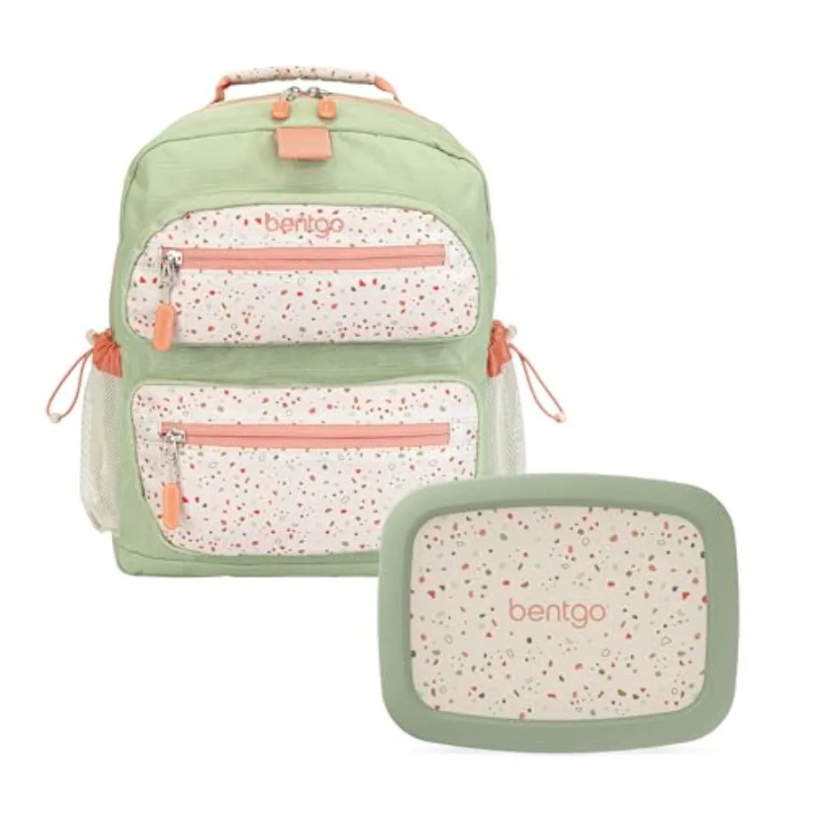 

® 14" Backpack Set With Prints Lunch Box Geo Speckle