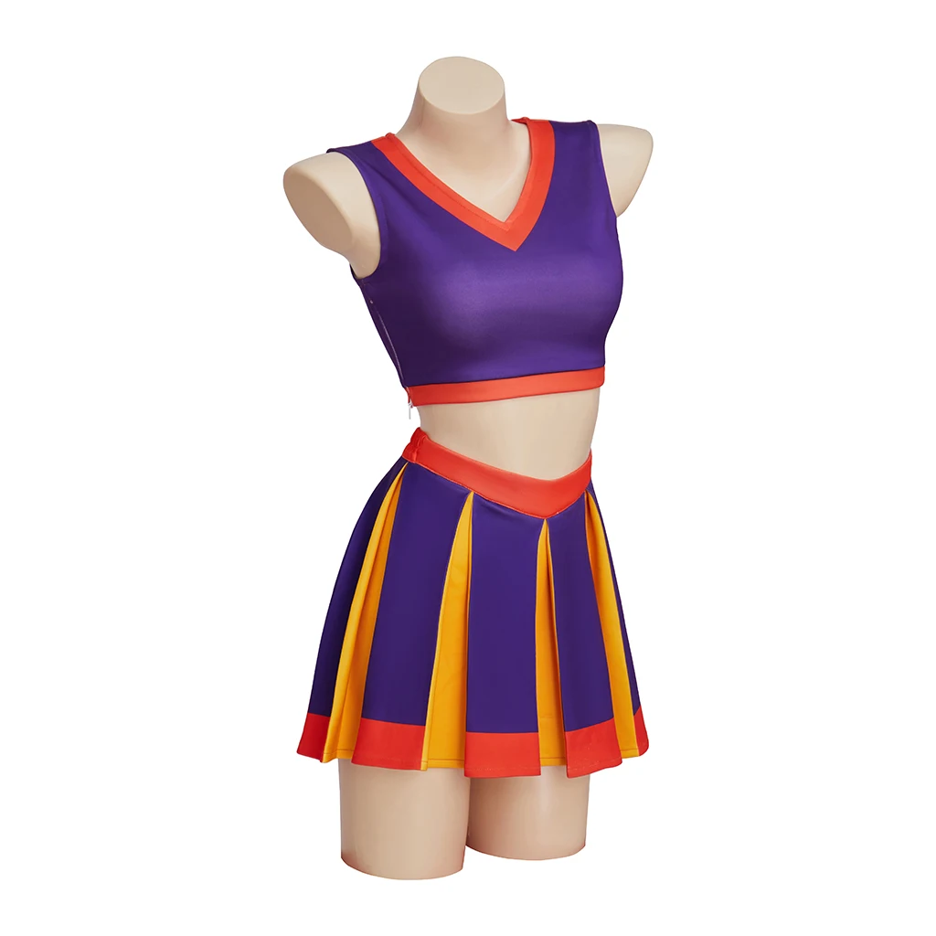 In Stock Anime Kim Cheerleader Cosplay Ann Possible High School Sportswear Cheerleading Uniform Girl Sexy Suit Halloween Costume